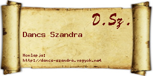 Dancs Szandra névjegykártya